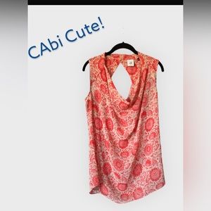 CAbi Sleeveless sheer Vita Top Size Small-Great Condition